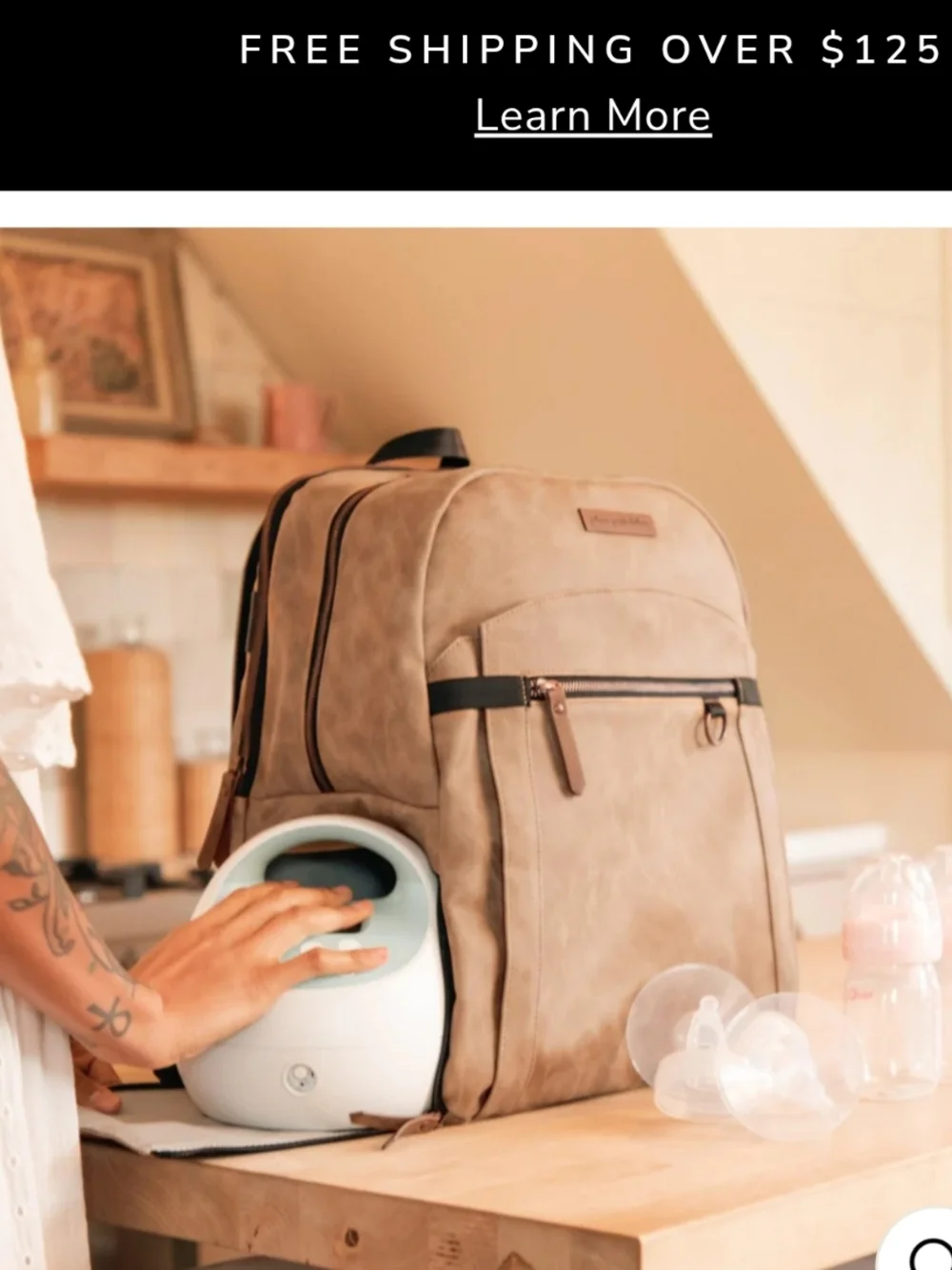 Petunia Pickle Bottom 2-in-1 Provisions Breast Pump & Diaper Bag Backpack